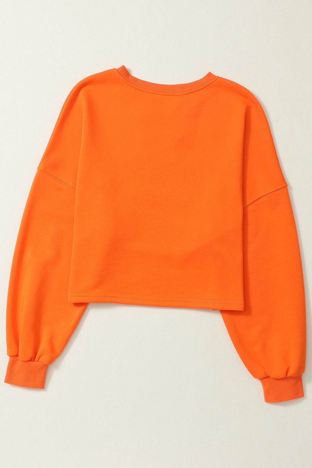 Orange Game Day Lettering Notched Neck Sweatshirt